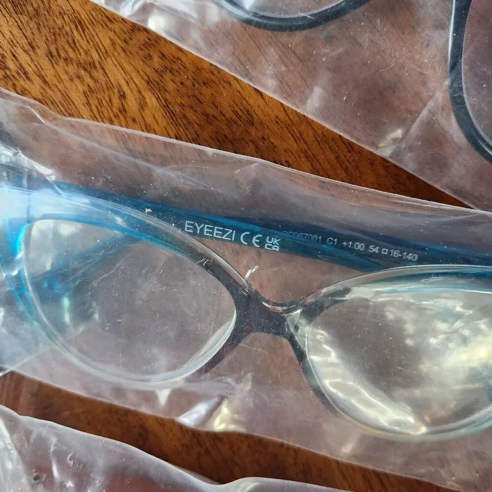 EYEEZI Blue Light Reading Glasses +1.00 – 4 New Sealed Pairs w/ Cloth